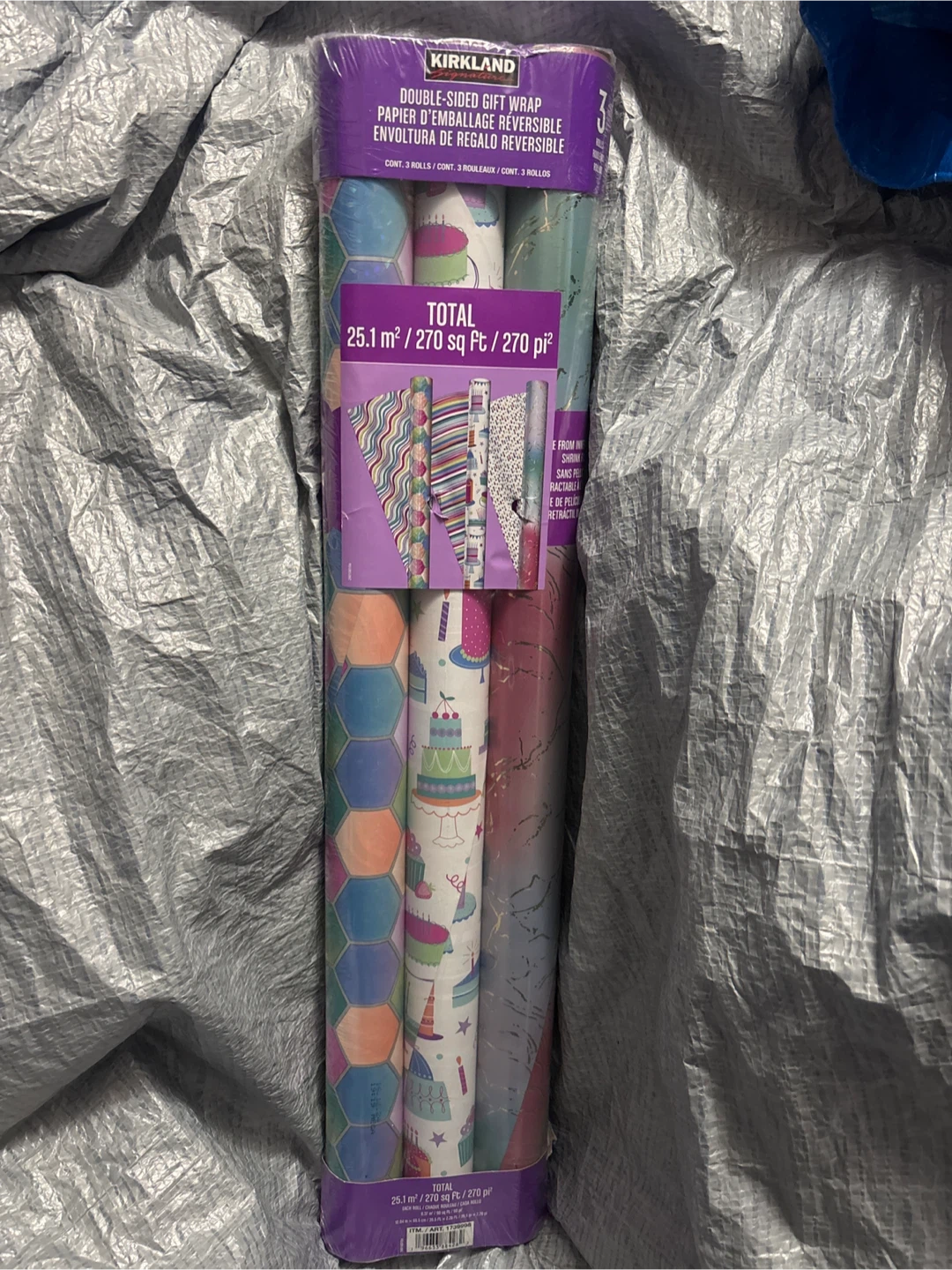 Kirkland Signature Double-Sided Gift Wrap - 3 Rolls