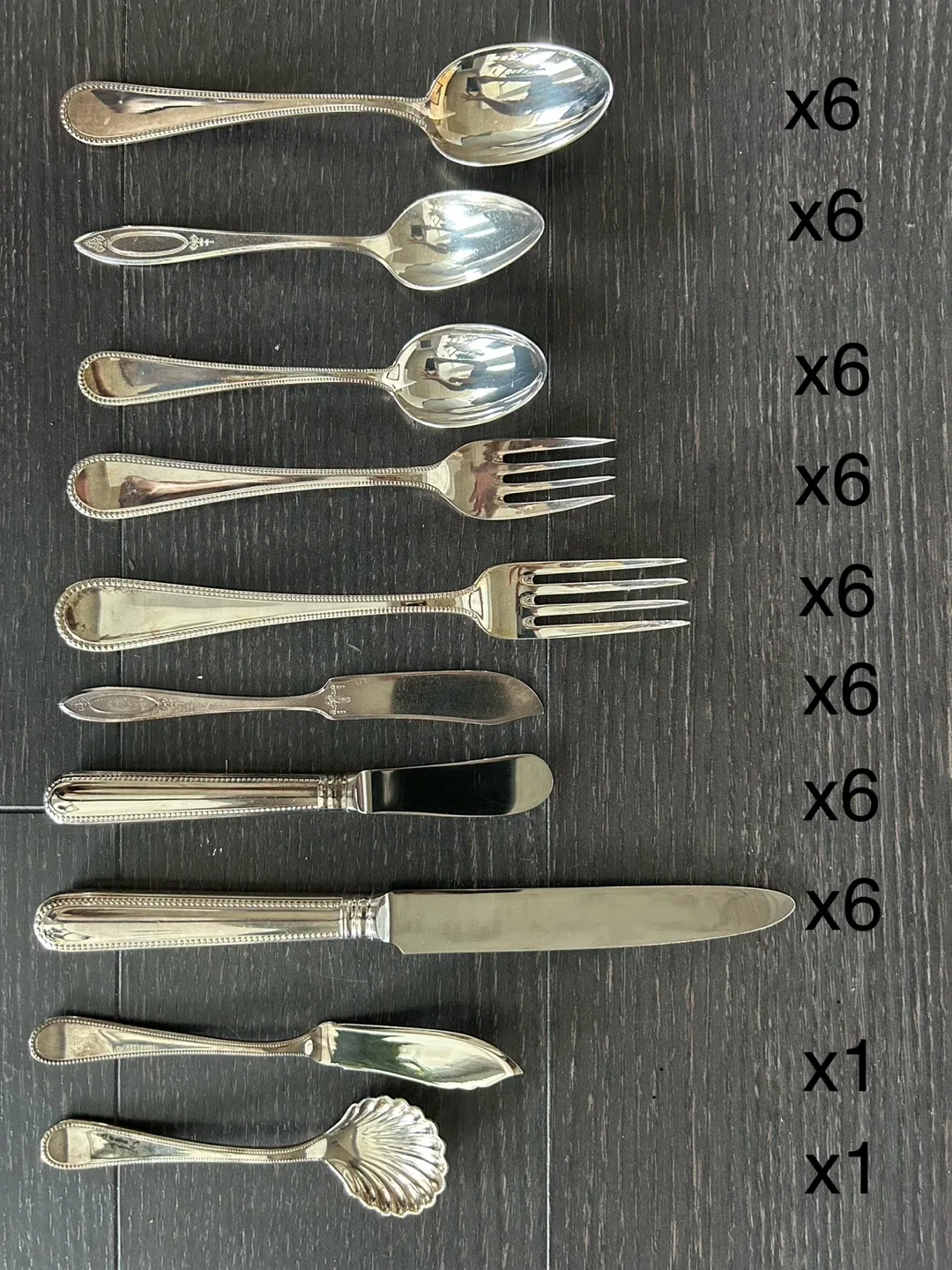 Vintage Birks Silverware Set with Wooden Case image indicator(3)