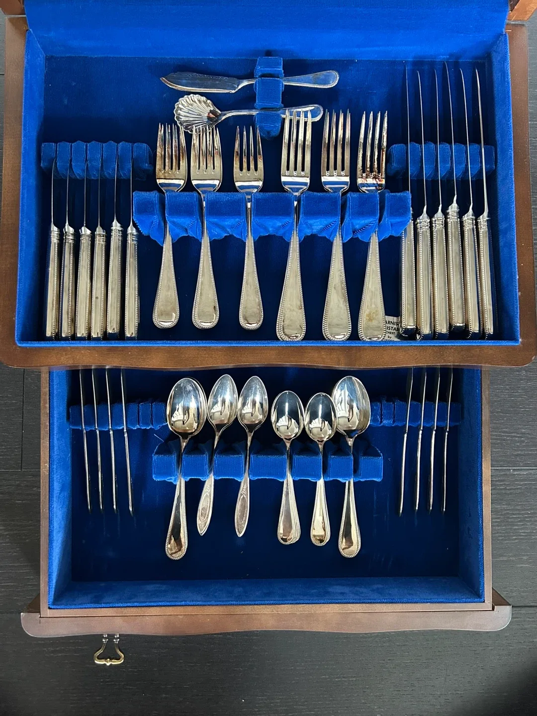 Vintage Birks Silverware Set with Wooden Case image indicator(2)