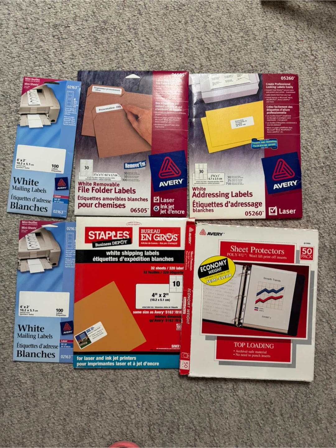 Labels & Sheet Protectors Bundle
