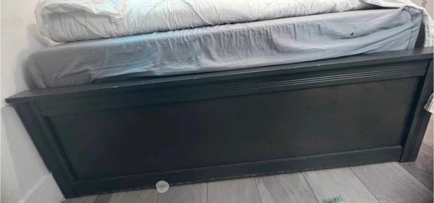 Double Size Bed Frame with Storage - photo 2