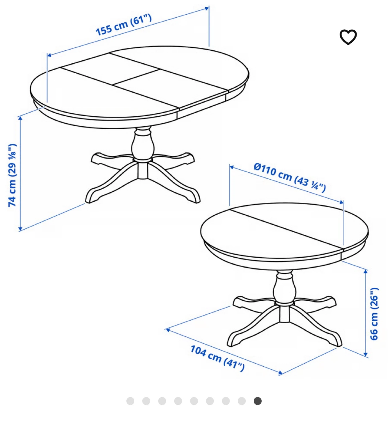 IKEA Ingatorp Extendable Round Table & 4 Chairs - photo 5