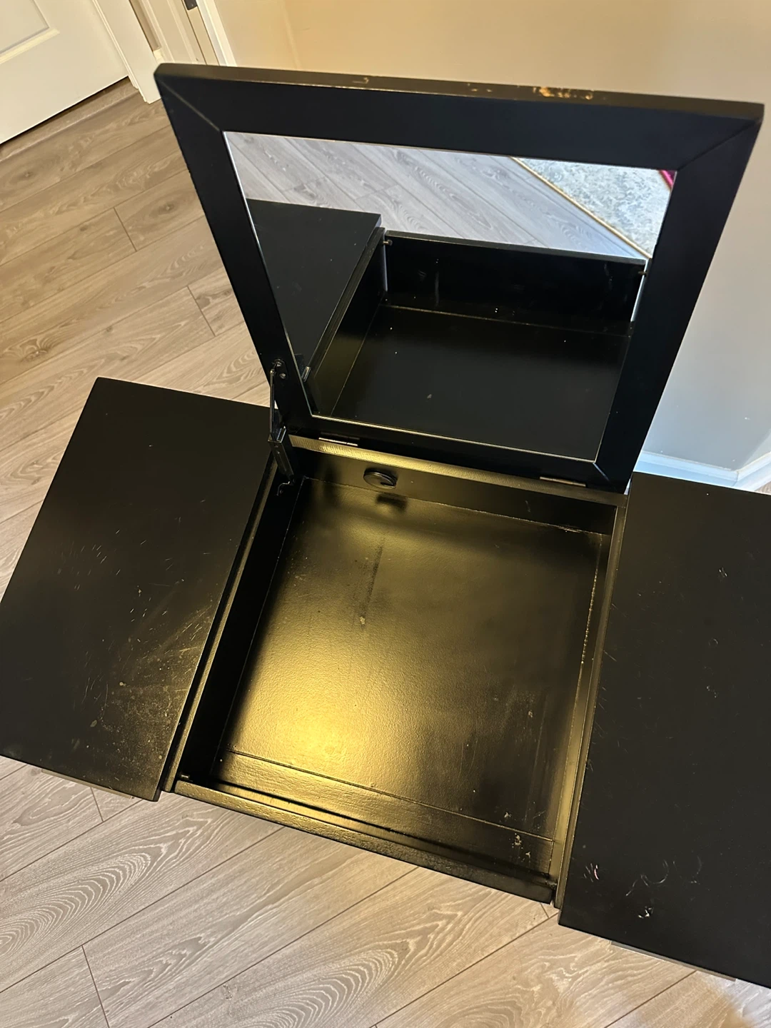 Black Vanity Makeup Table with Mirror - photo 2