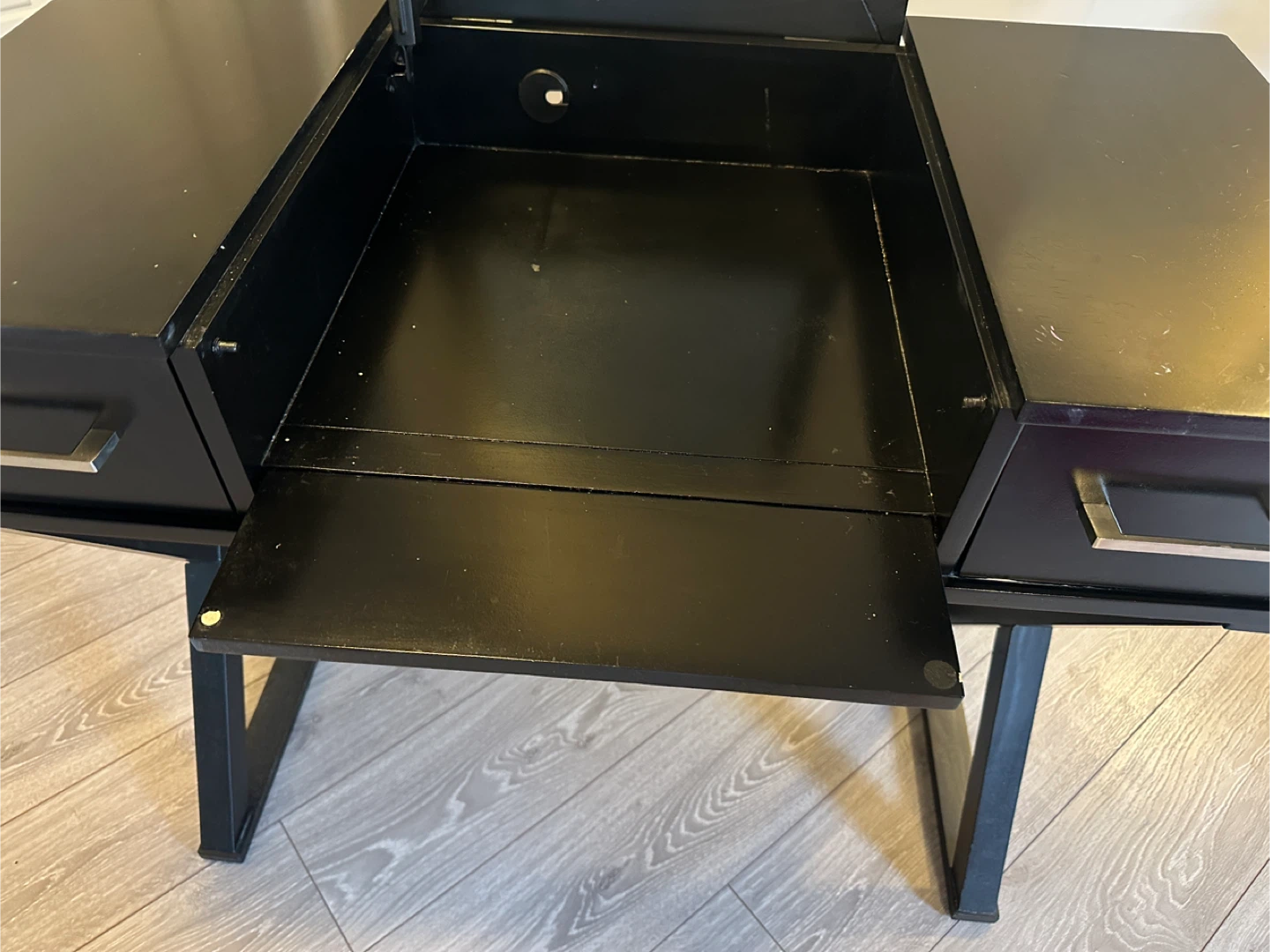 Black Vanity Makeup Table with Mirror - photo 3
