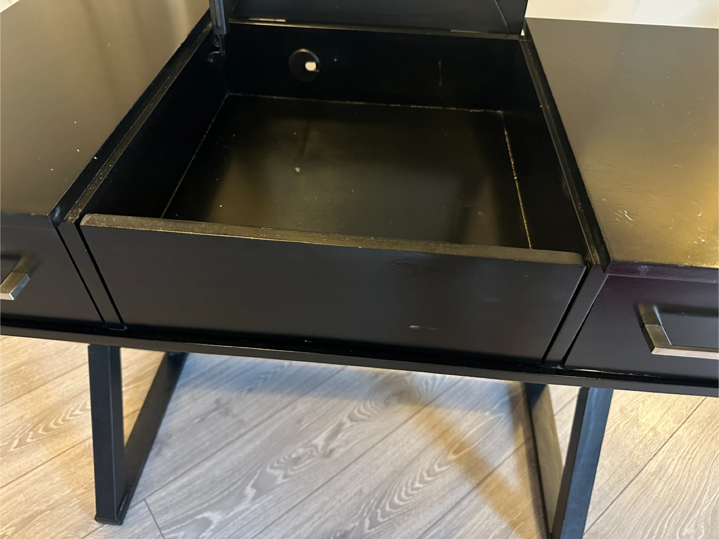 Black Vanity Makeup Table with Mirror - photo 4