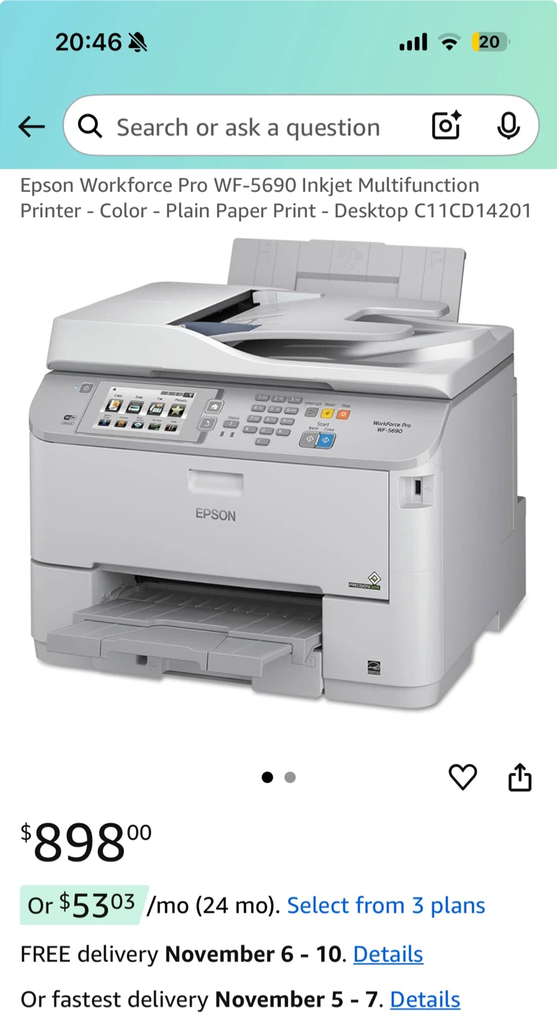 Epson Workforce Pro WF-5690 Printer - photo 4