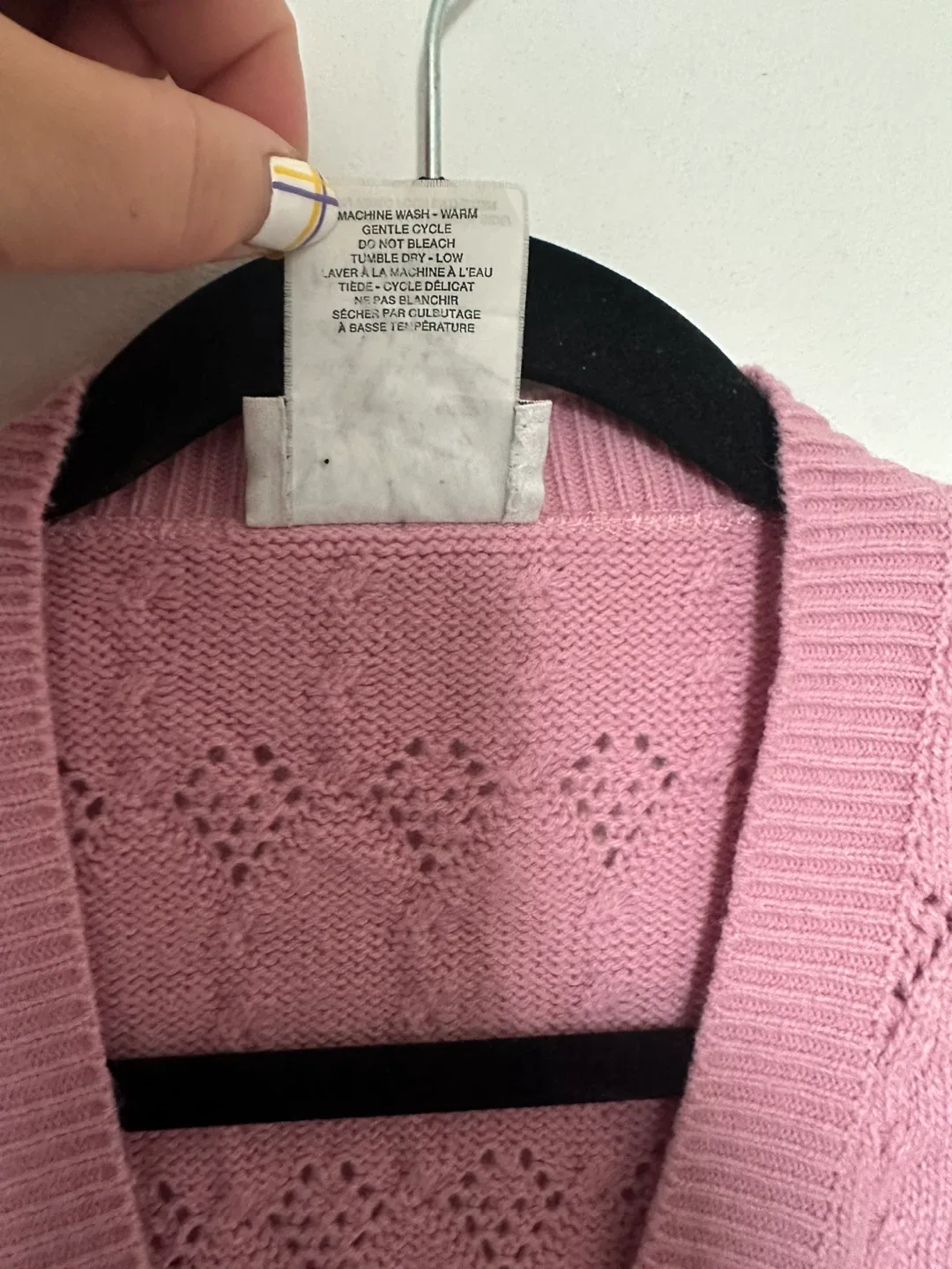 D'Allaird's Pink Knit Vest Size L Preppy Grandmacore image indicator(9)