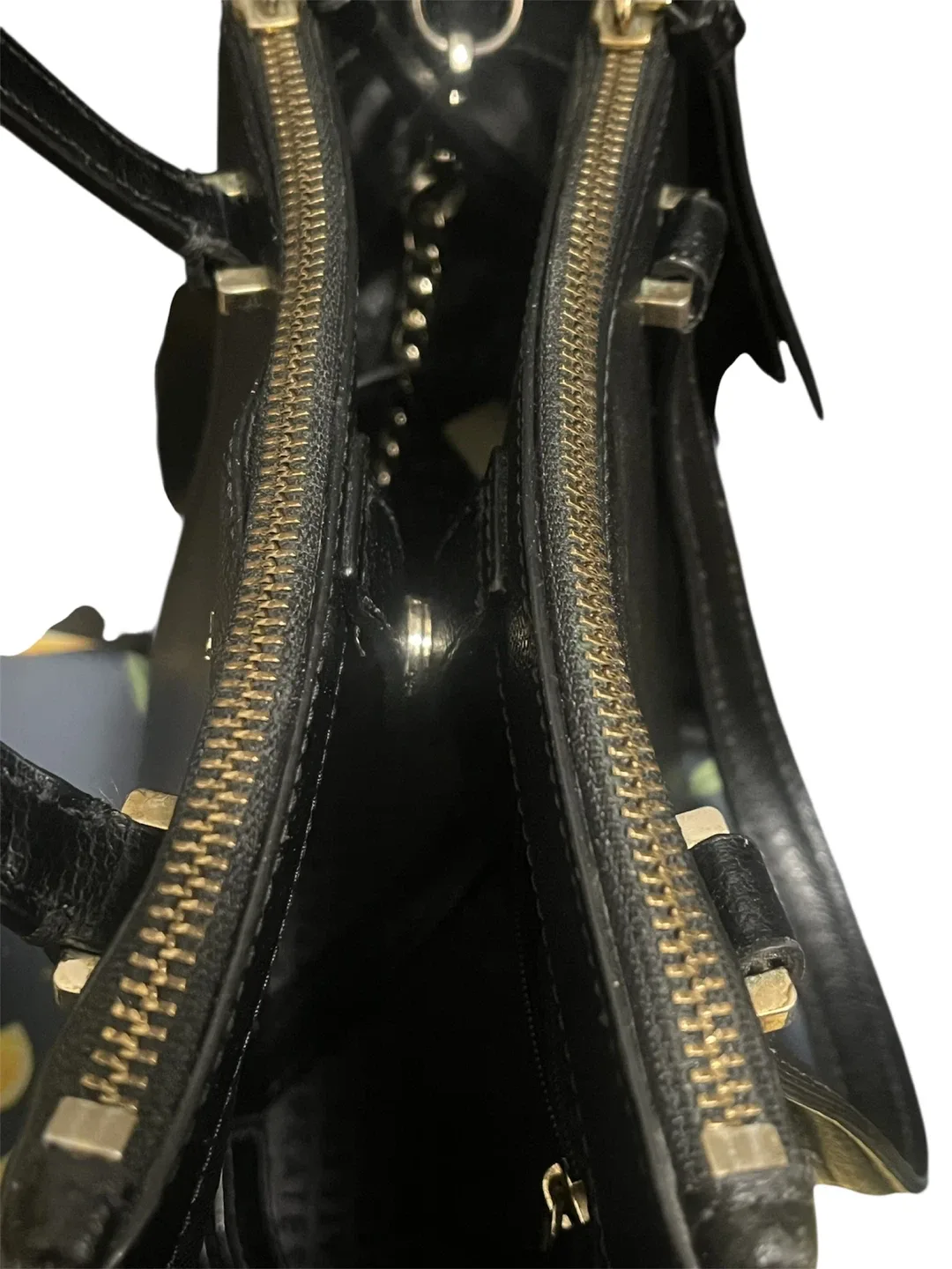 Kate Spade Black Leather Satchel image indicator(4)