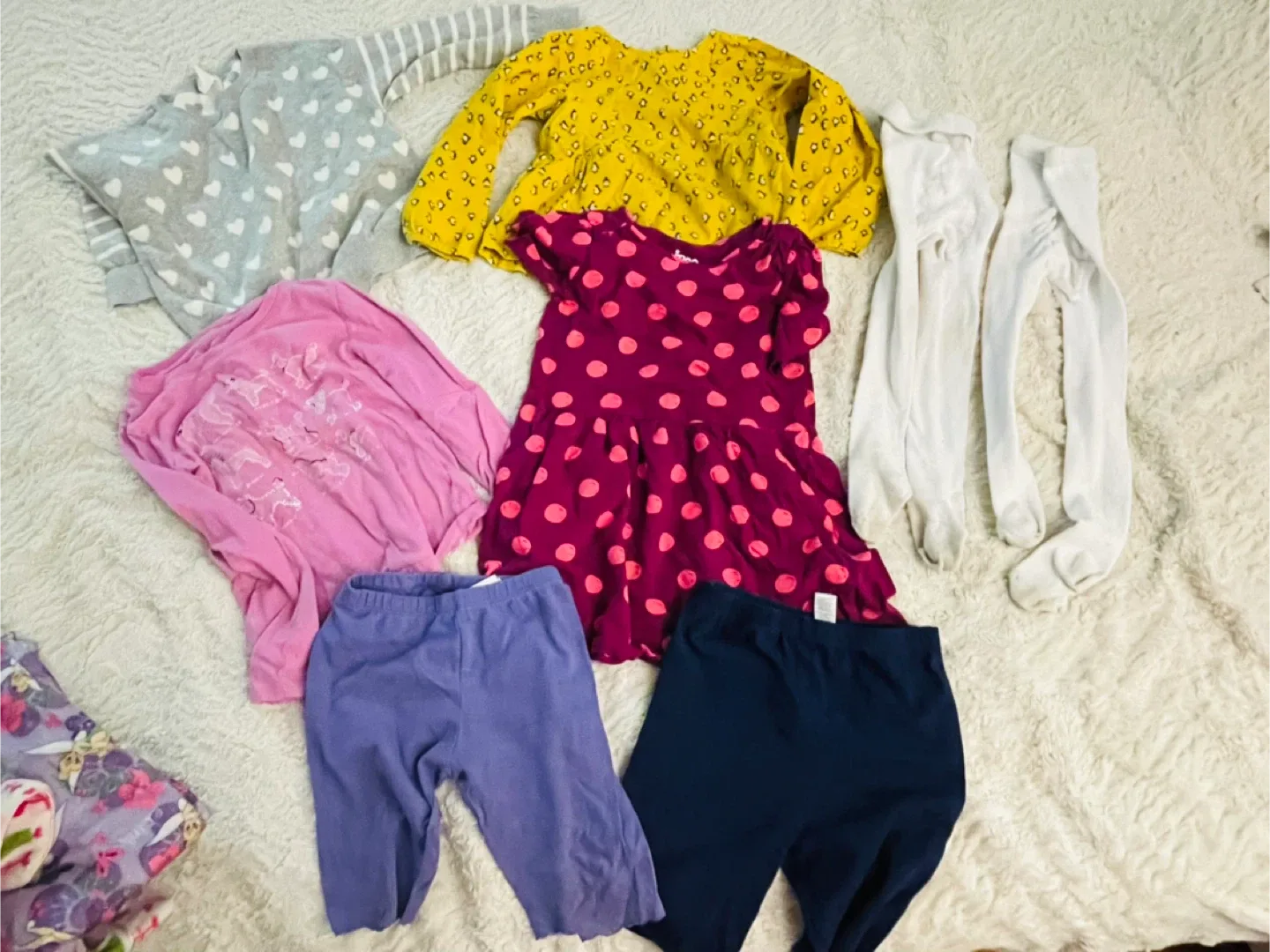 Kids Clothes Bundle - Dress, Leggings, Tights & More! thumbnail