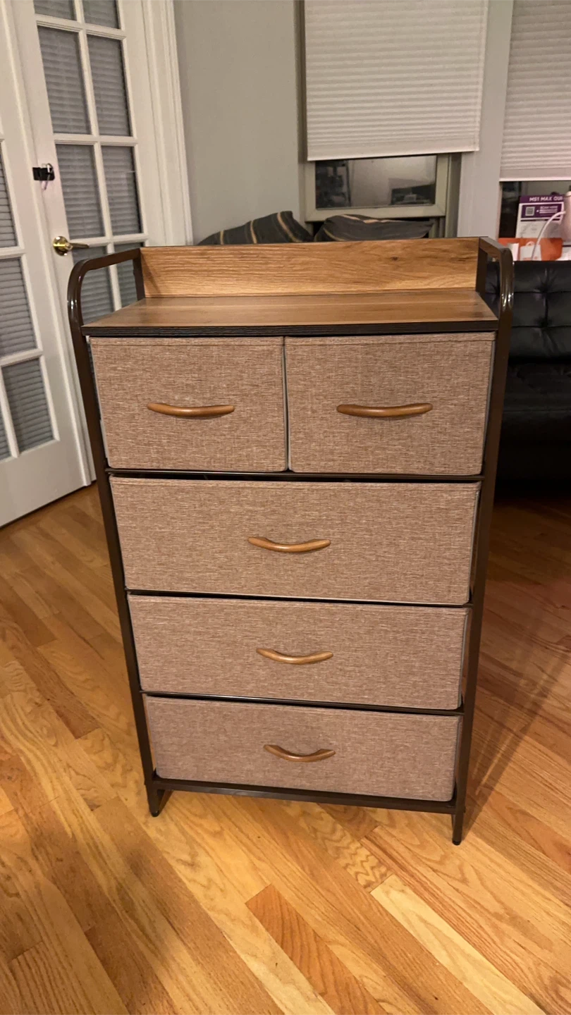5-Drawer Fabric Dresser Storage Tower