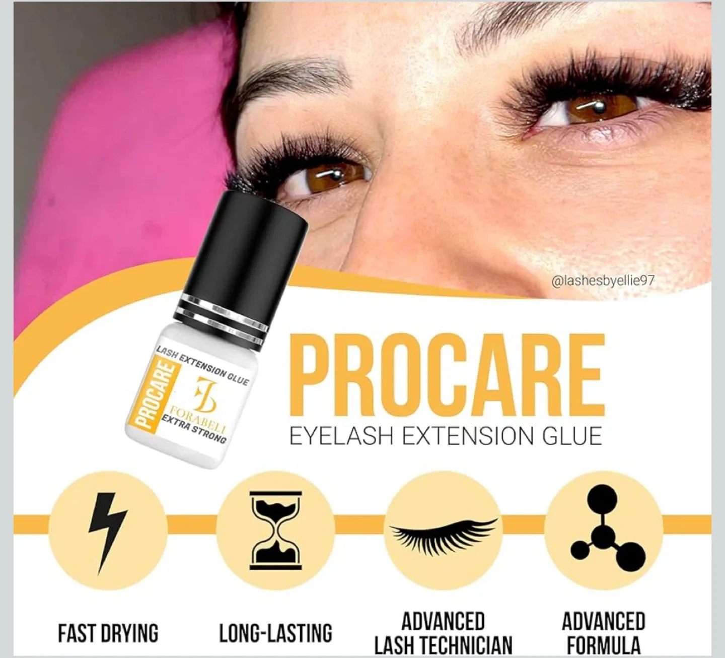 Forabeli Pro Care Eyelash Extension Glue - Black image indicator(6)