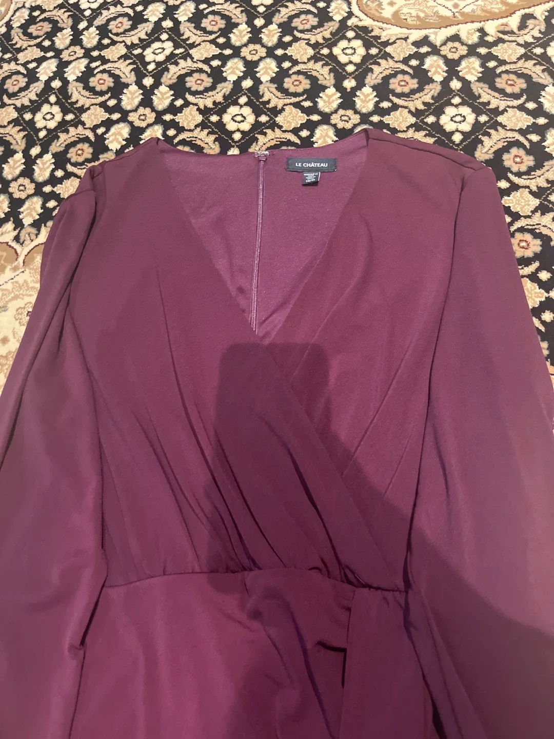 Le Chateau burgundy Dress - Size Medium image indicator(2)
