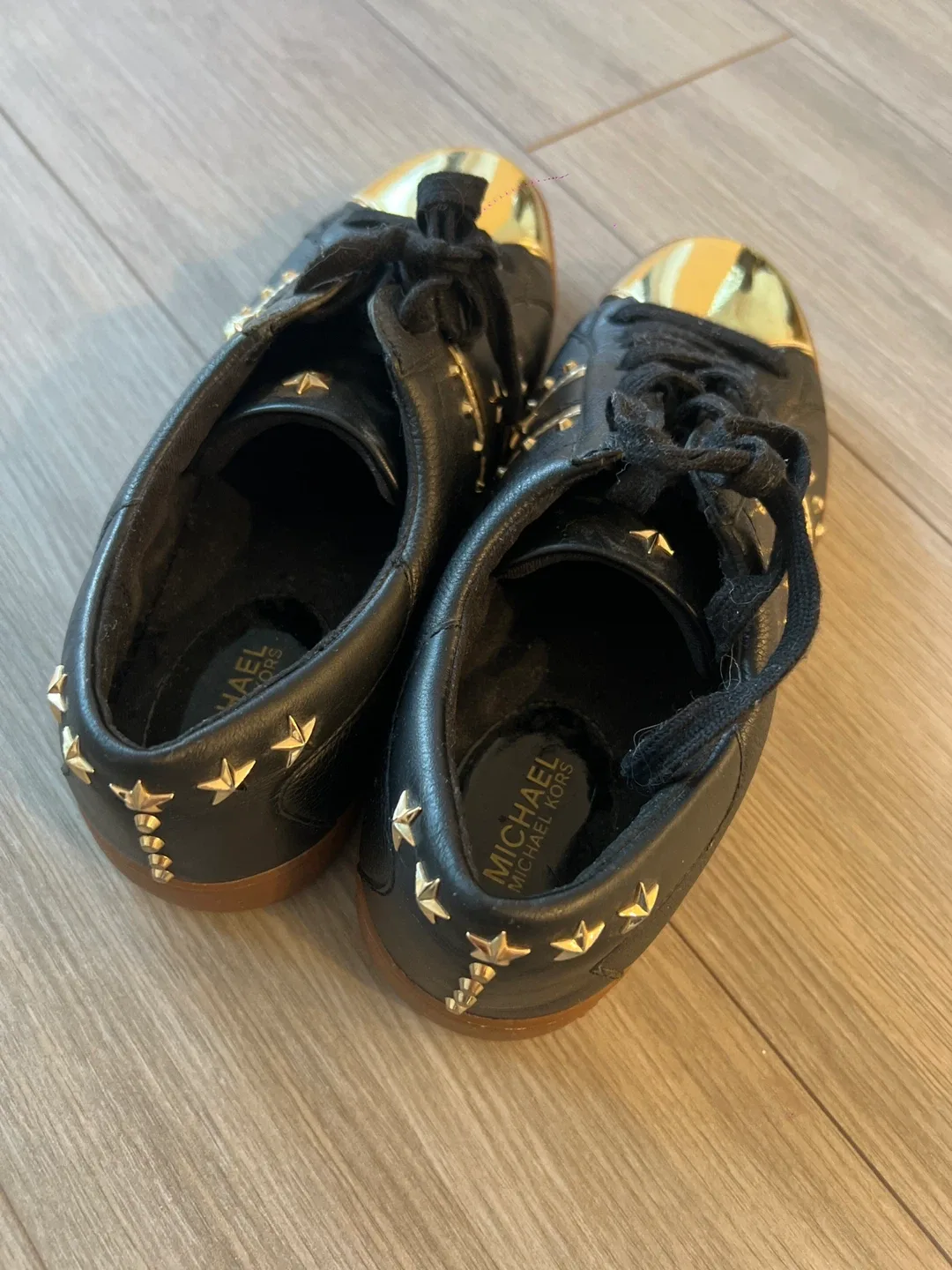 Michael Kors Black & Gold Sneakers - Size 7.5 image indicator(3)