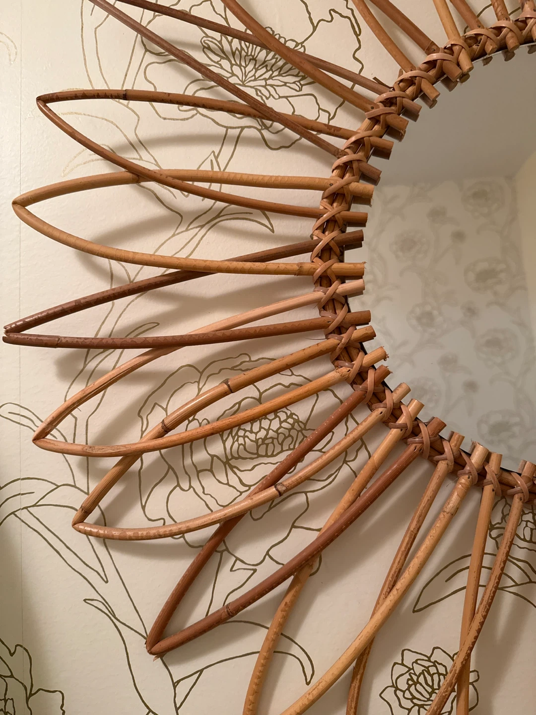 Rattan Flower Mirror - photo 2