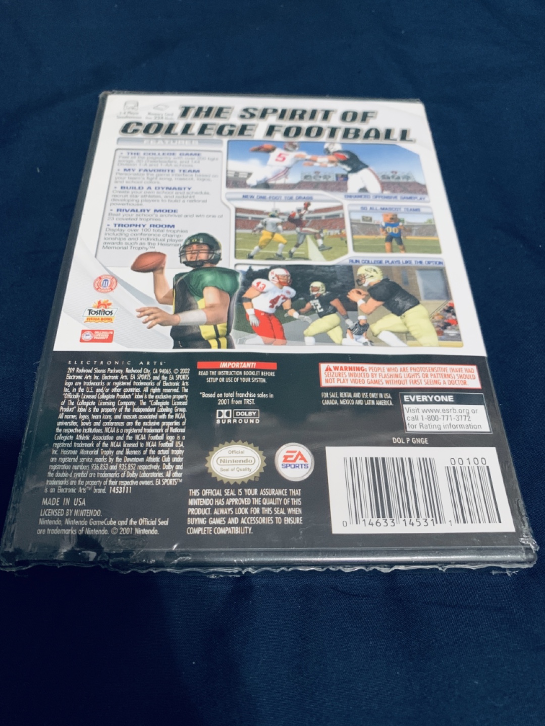 Sealed NCAA Football 2003 Nintendo GameCube - photo 3