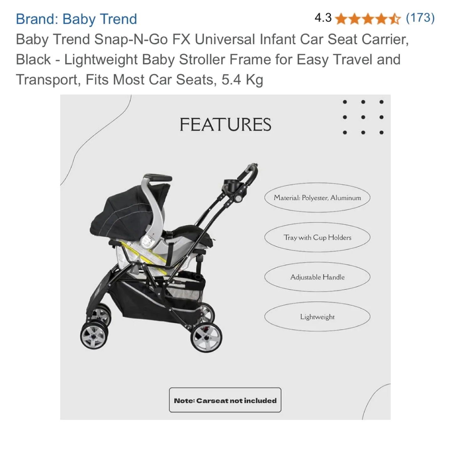 Baby Trend Snap-N-Go FX Infant Car Seat Carrier image indicator(2)