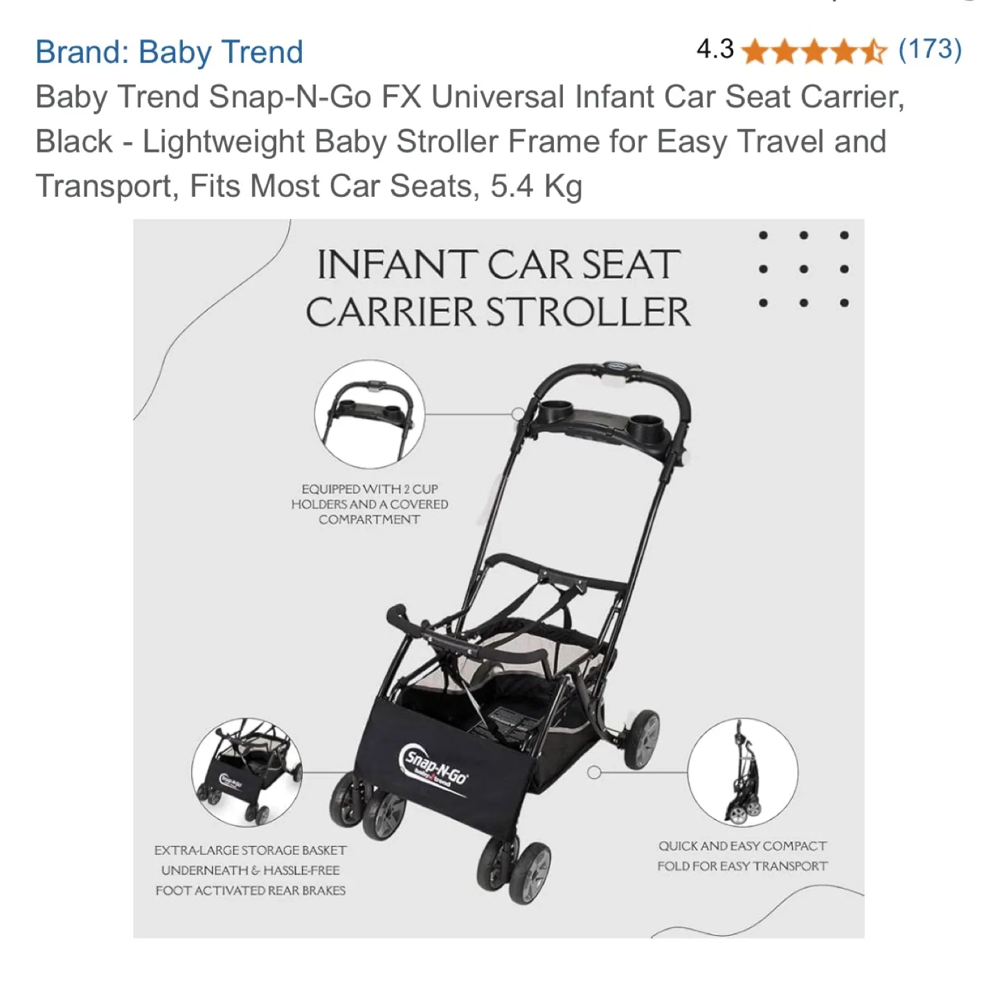 Baby Trend Snap-N-Go FX Infant Car Seat Carrier image indicator(3)