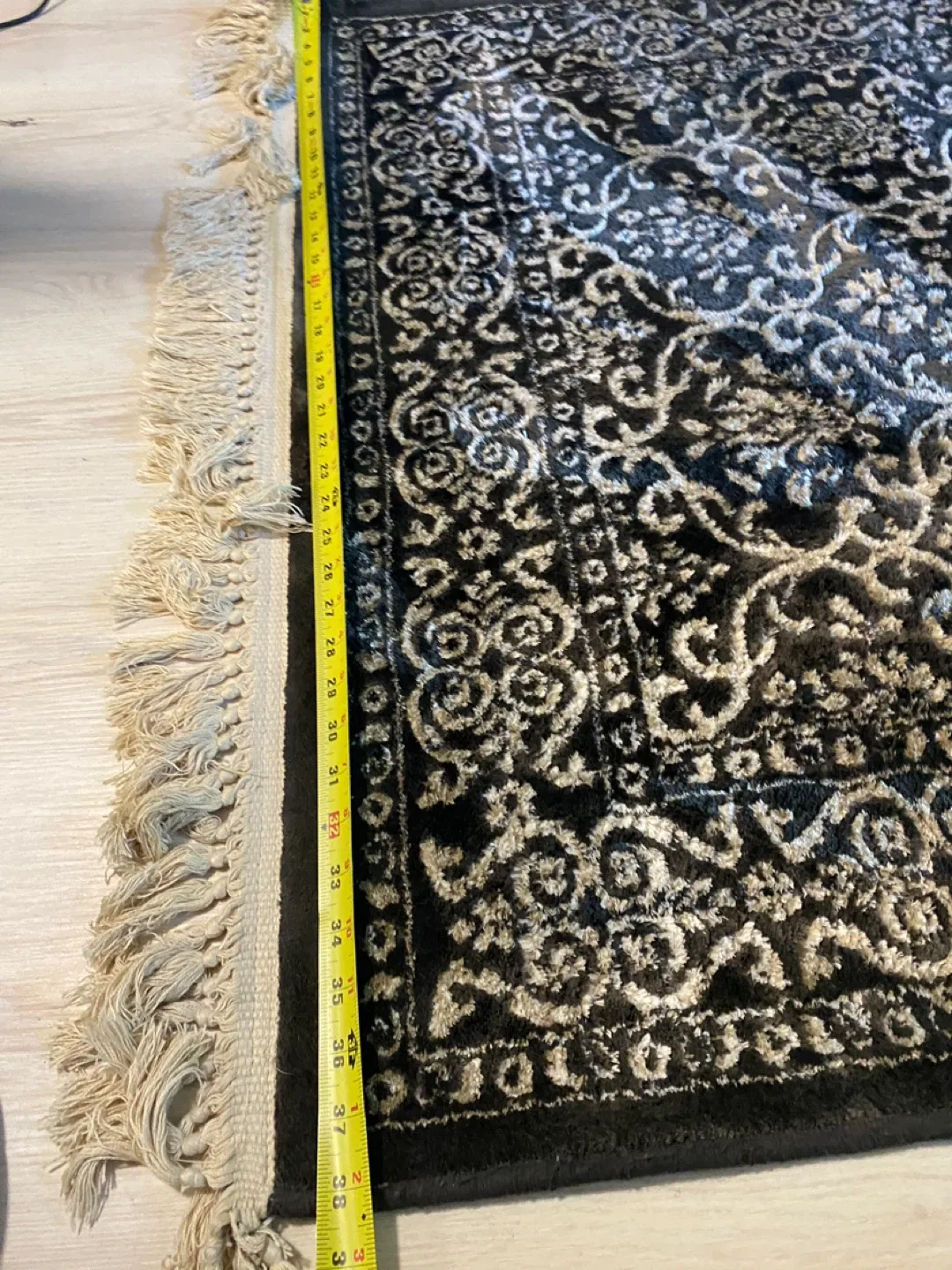 Black Patterned Area Rug (38x56 inches) image indicator(3)