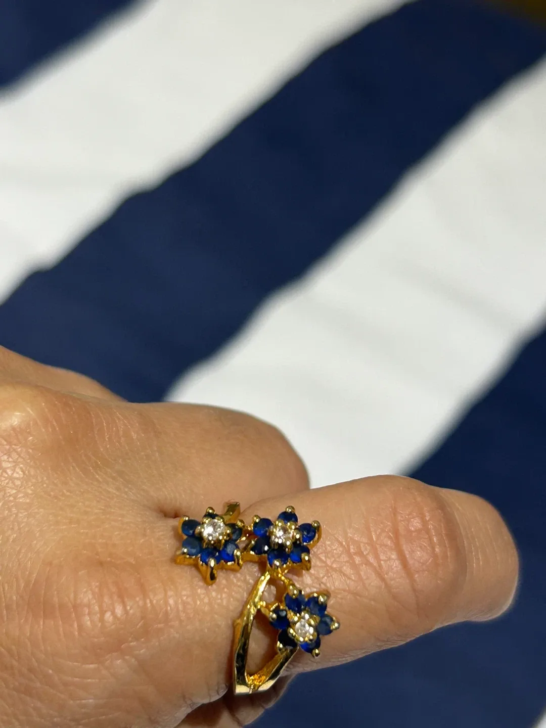 Flower Ring - Gold & Blue image indicator(2)