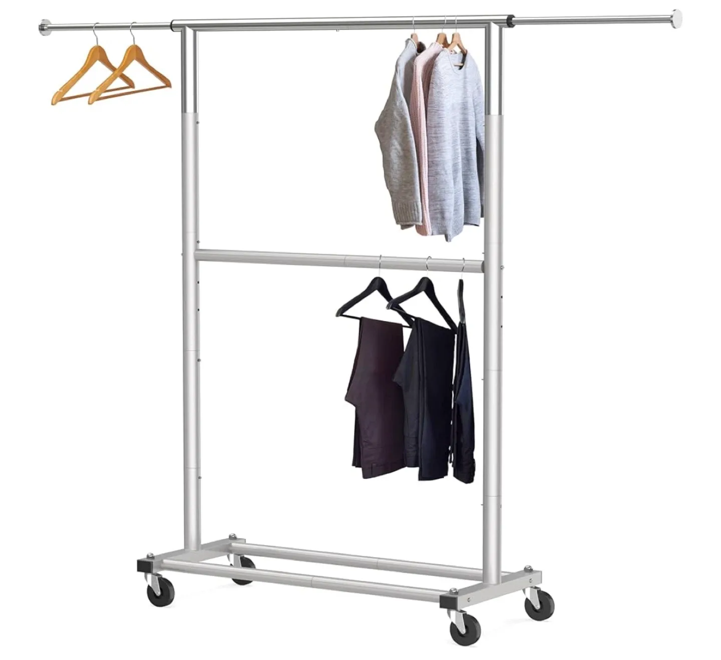 Adjustable Rolling Clothes Rack image indicator(4)