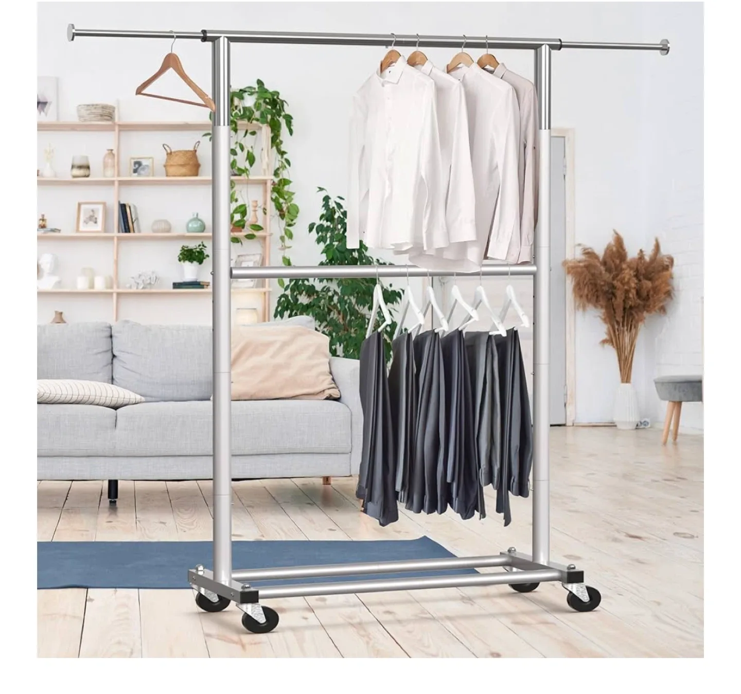 Adjustable Rolling Clothes Rack image indicator(3)