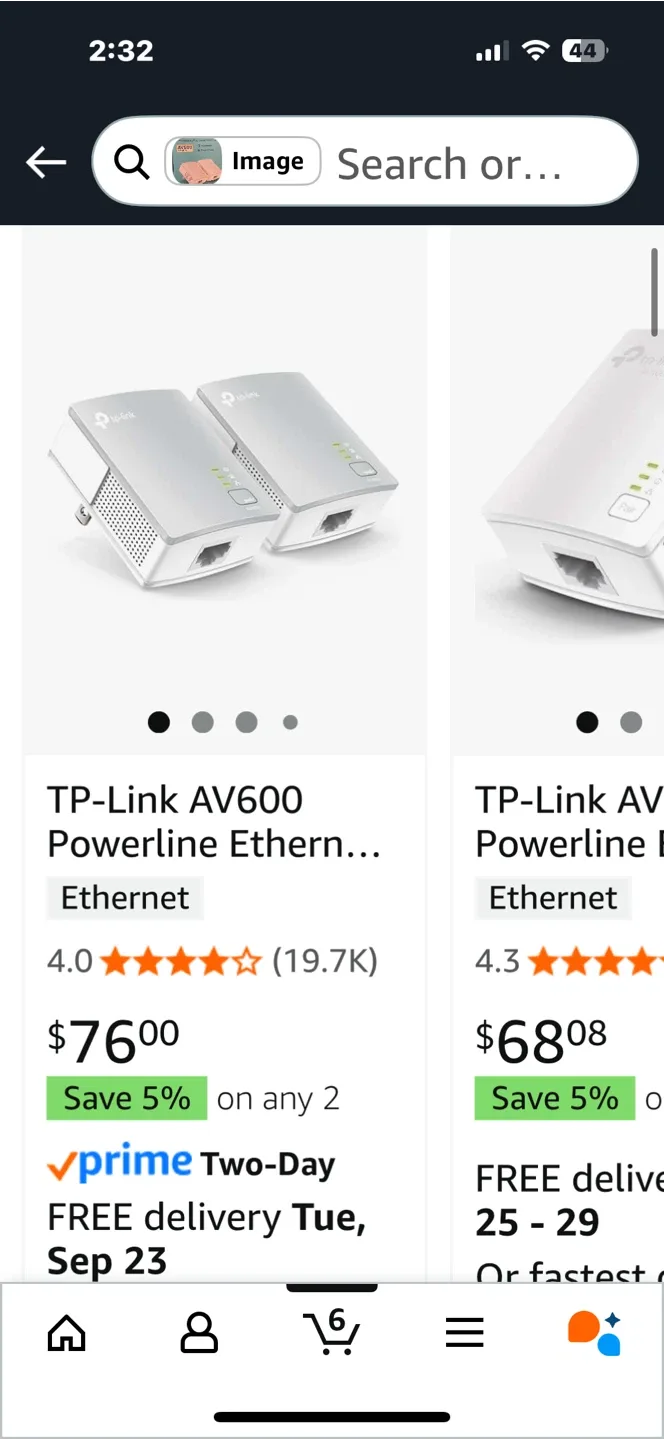 TP-Link AV600 Powerline Ethernet Adapter thumbnail