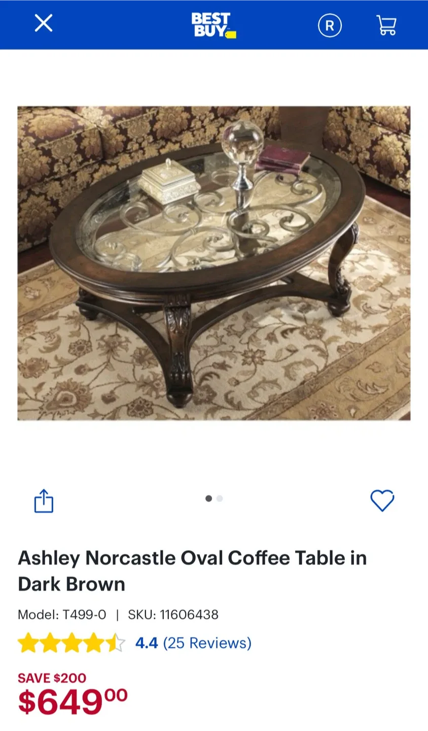 Round Glass Top Coffee Table image indicator(8)