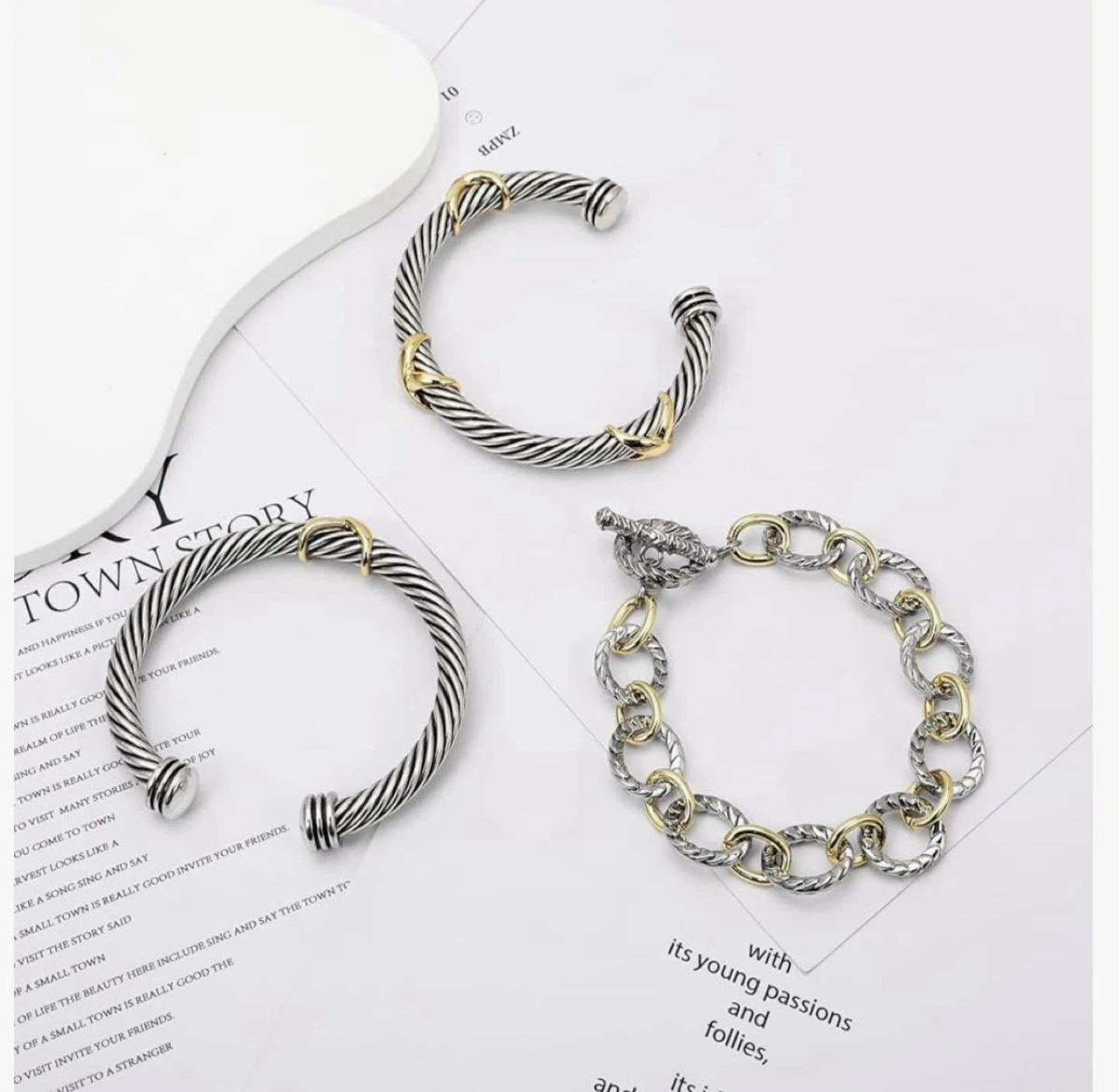 Cable Bracelets Set - photo 2