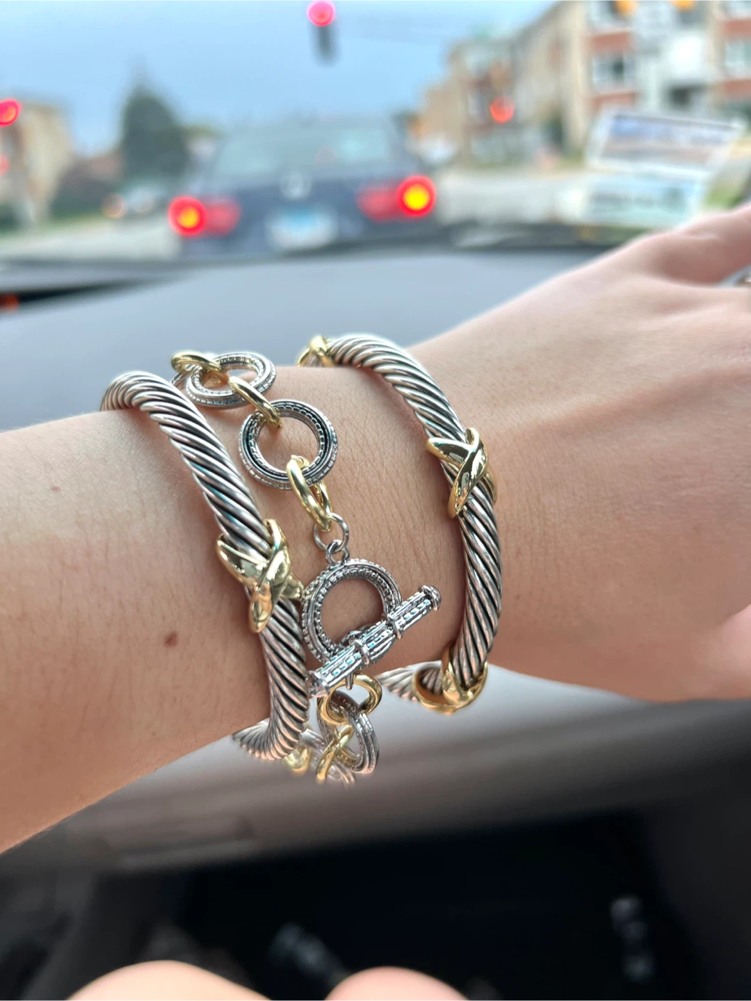 Cable Bracelets Set