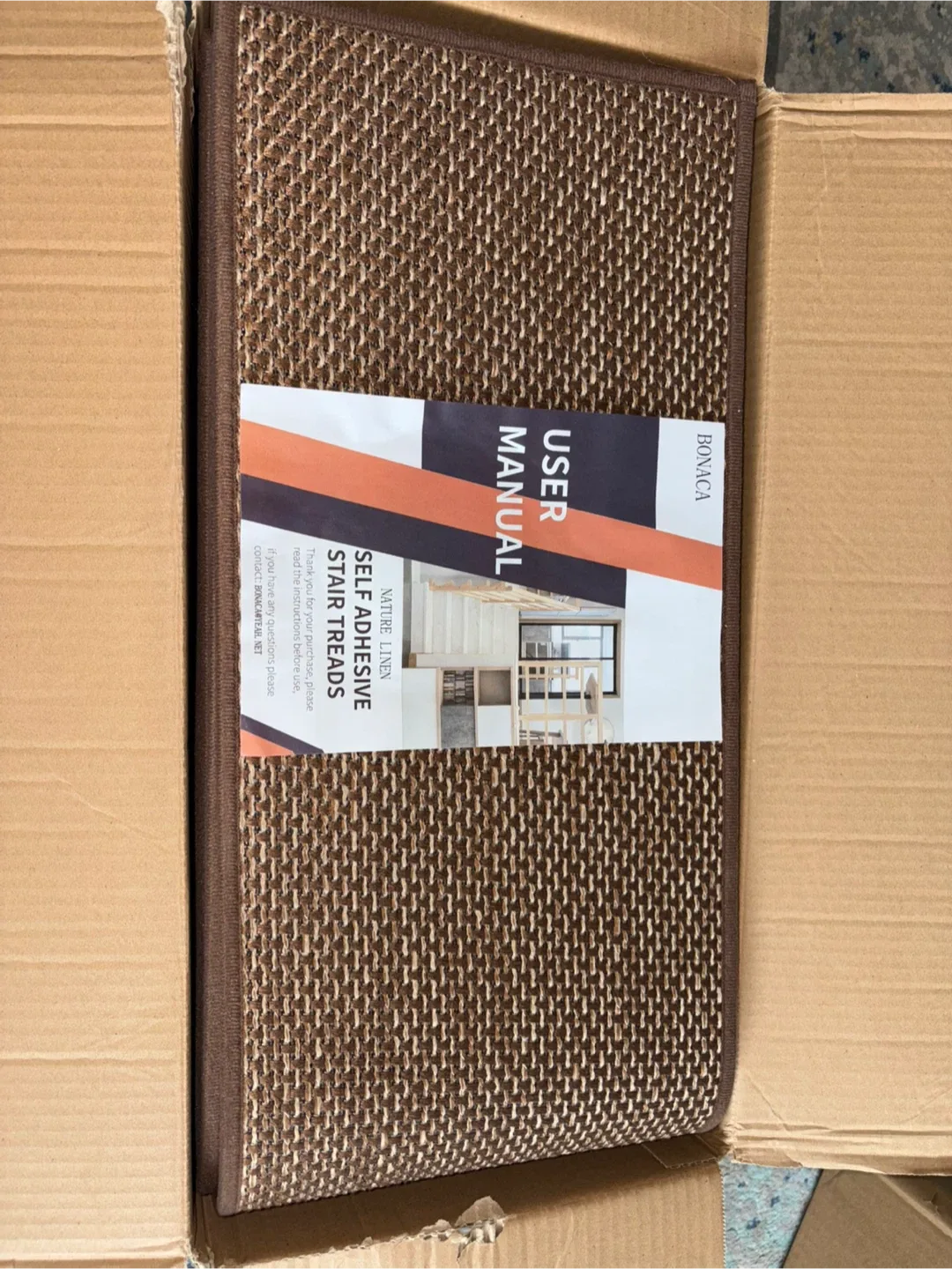 Brand new BONACA Linen Stair Treads Non Slip image indicator(5)