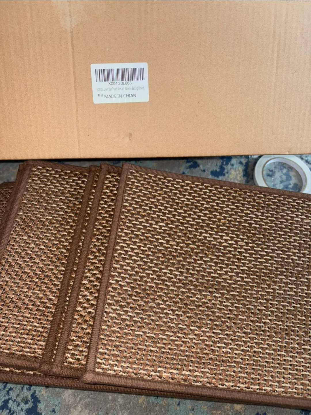 Brand new BONACA Linen Stair Treads Non Slip image indicator(7)