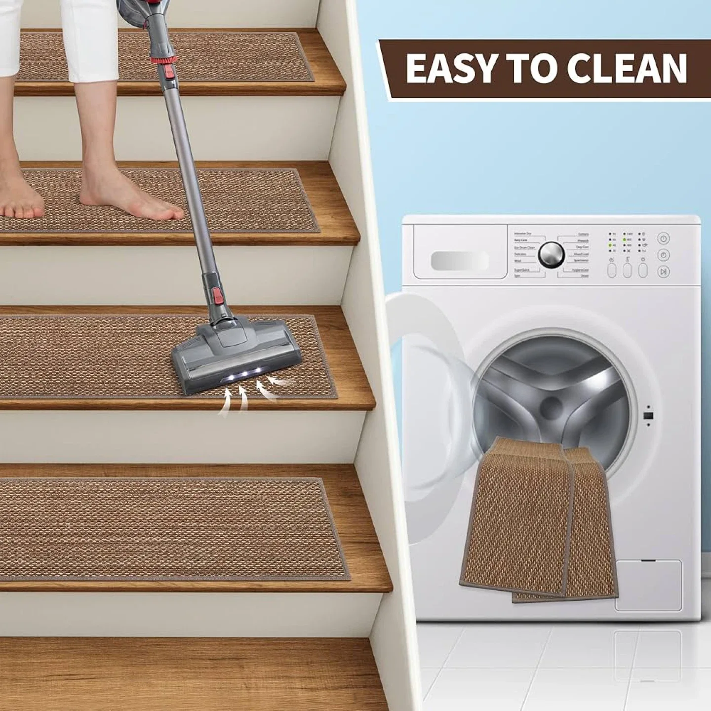 Brand new BONACA Linen Stair Treads Non Slip image indicator(9)