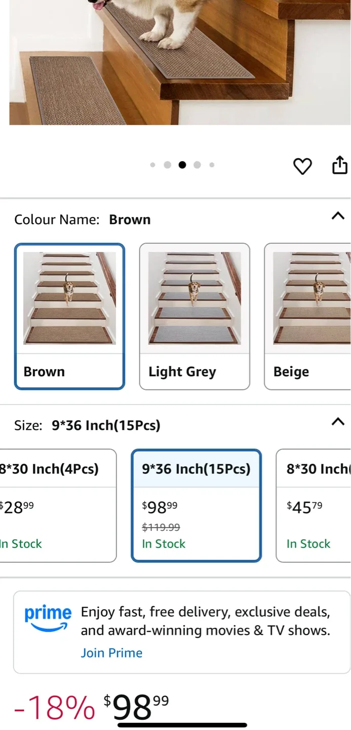 Brand new BONACA Linen Stair Treads Non Slip image indicator(4)