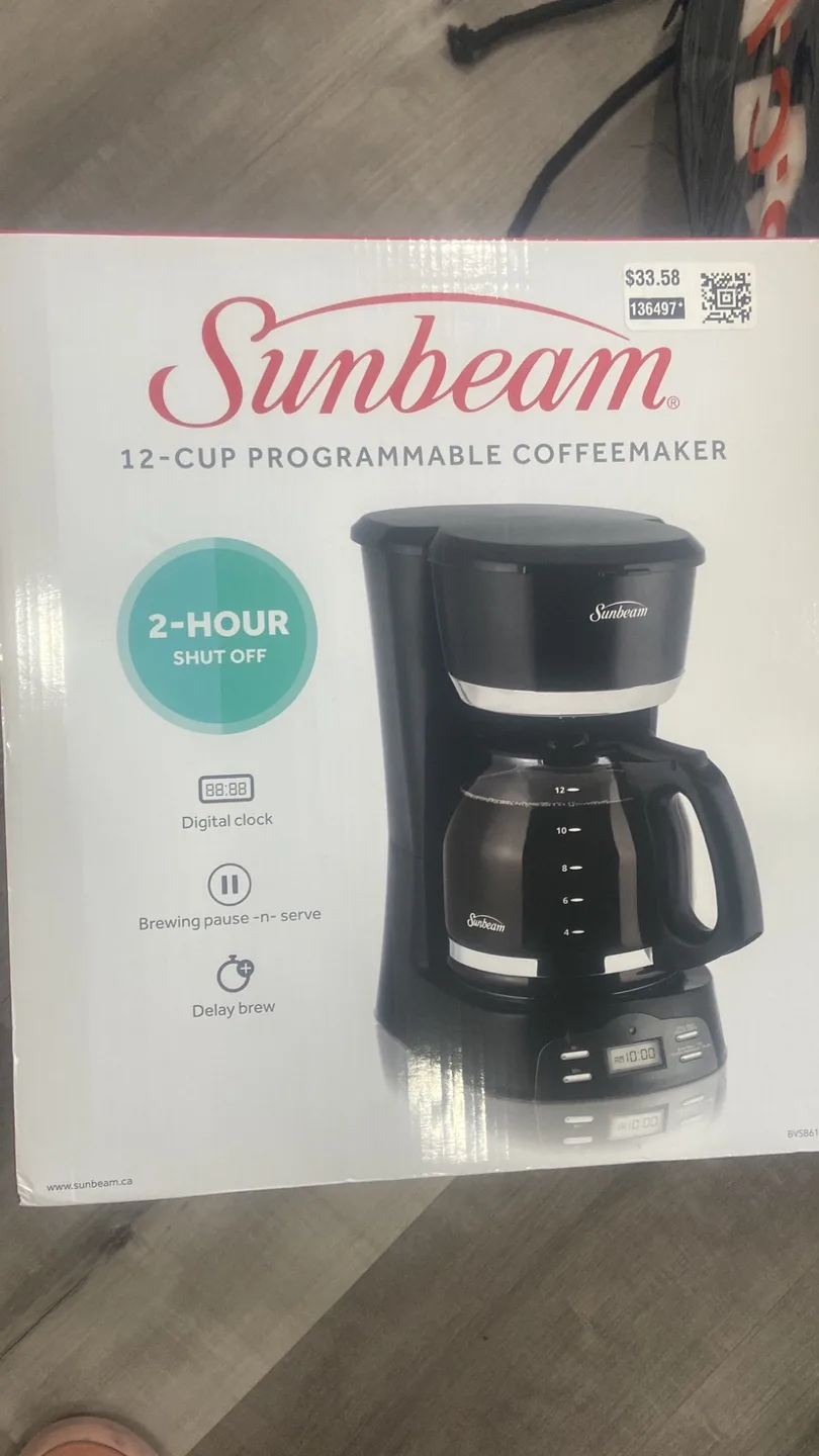 Sunbeam 12-Cup Programmable Coffeemaker thumbnail