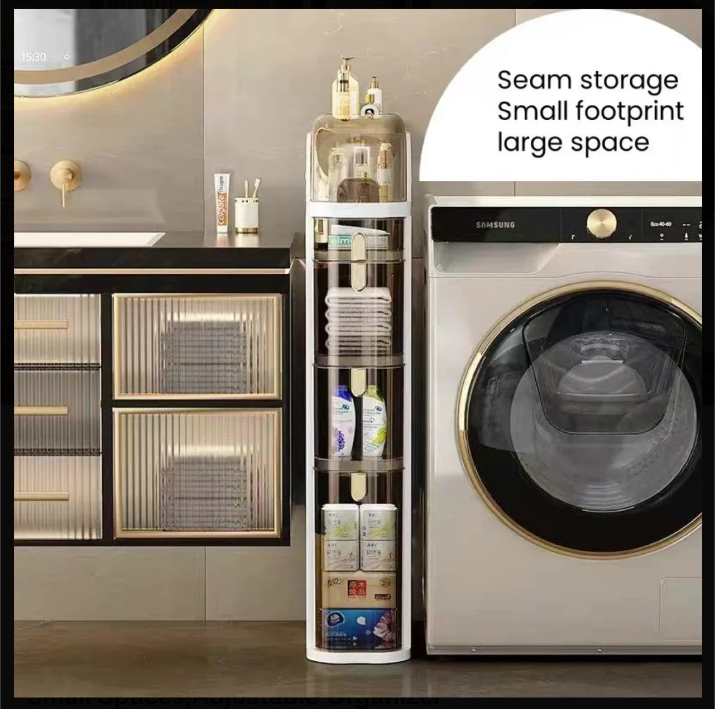 UFORU Ultra-thin Bathroom Storage Organizer image indicator(6)