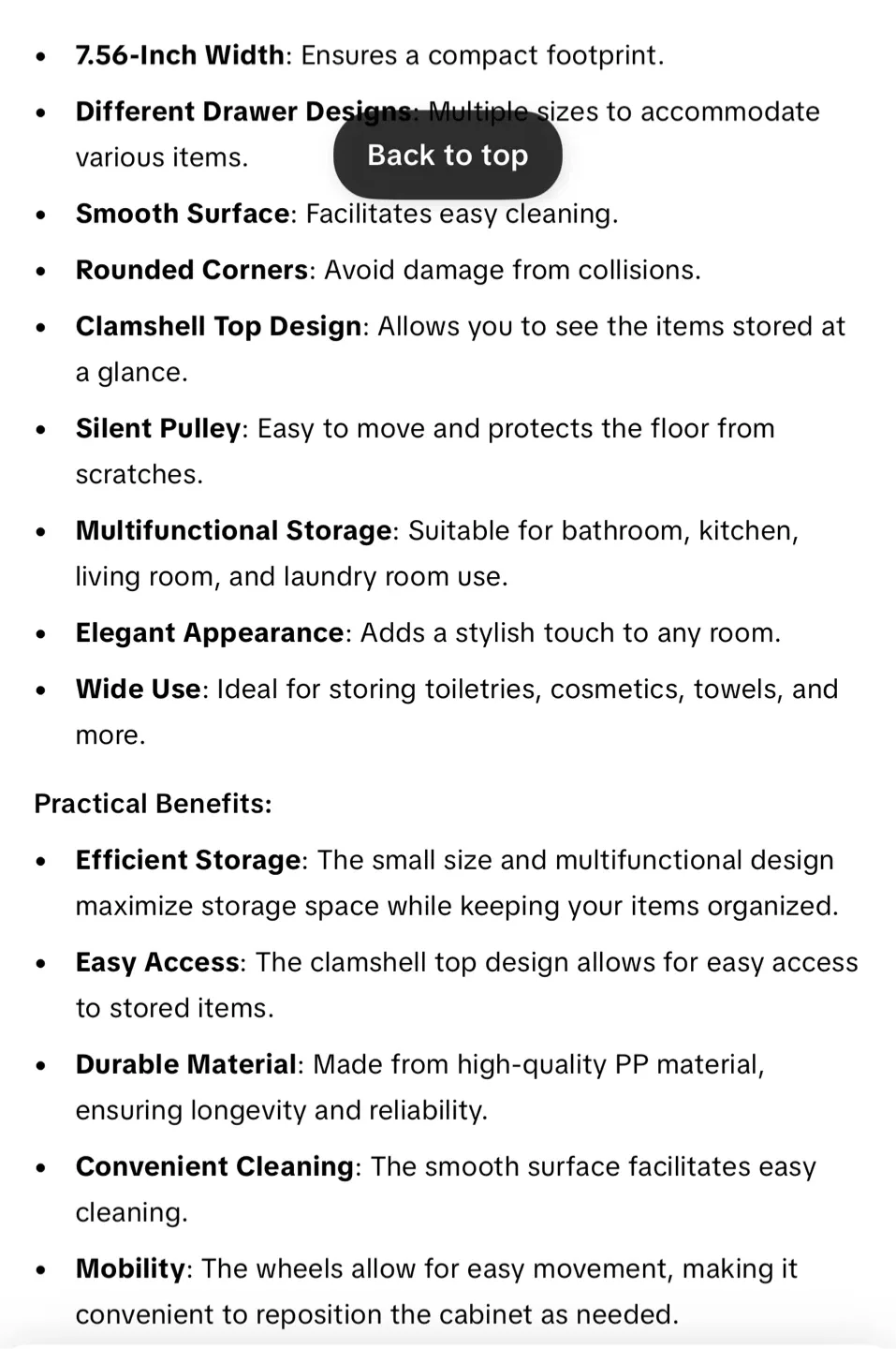 UFORU Ultra-thin Bathroom Storage Organizer image indicator(8)