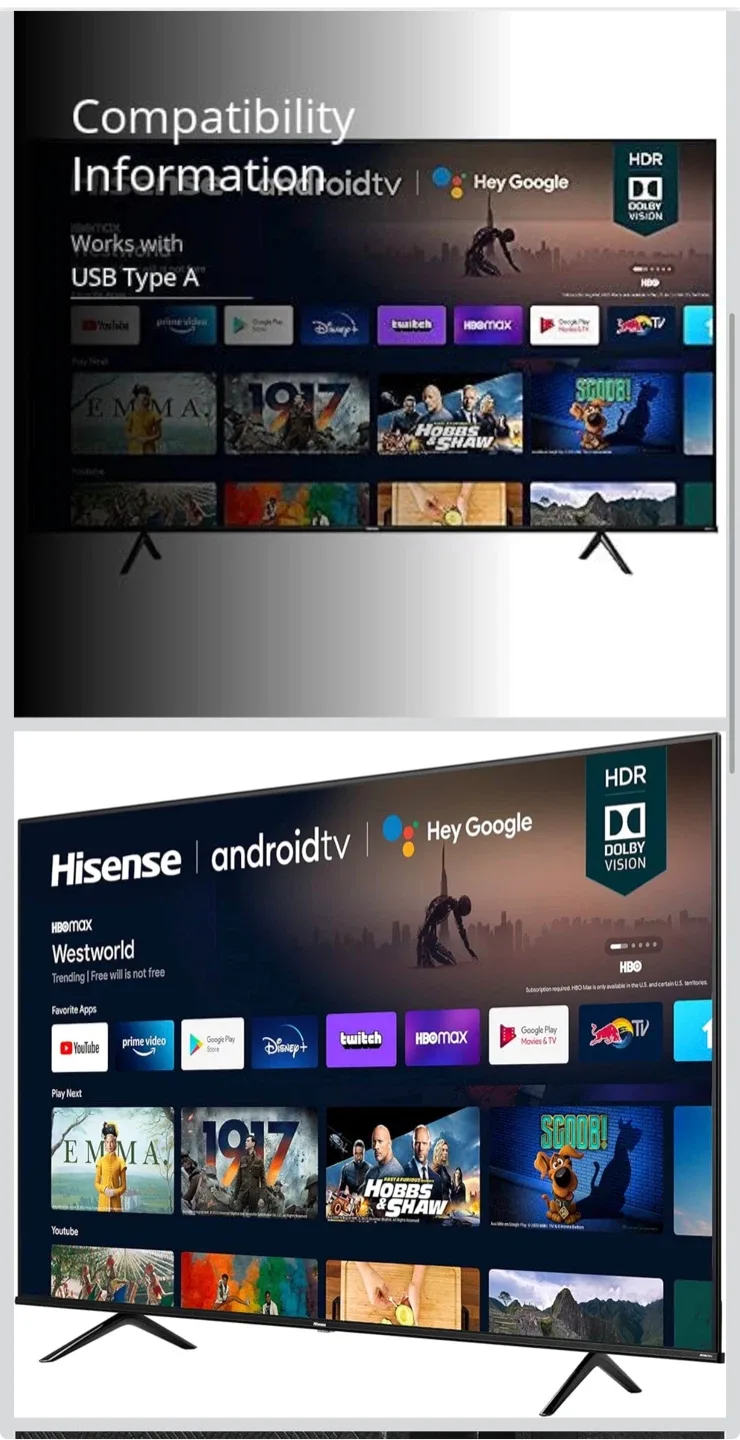Hisense 75A6G 75-Inch 4K Ultra HD Android Smart TV with Alexa image indicator(4)
