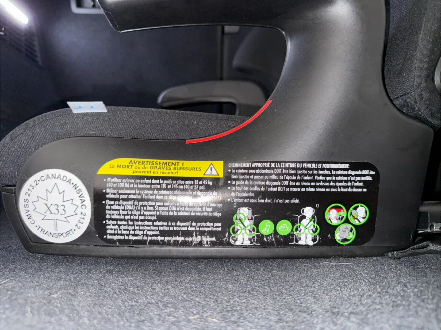 Clek Oobr Booster Car Seat - Black image indicator(4)