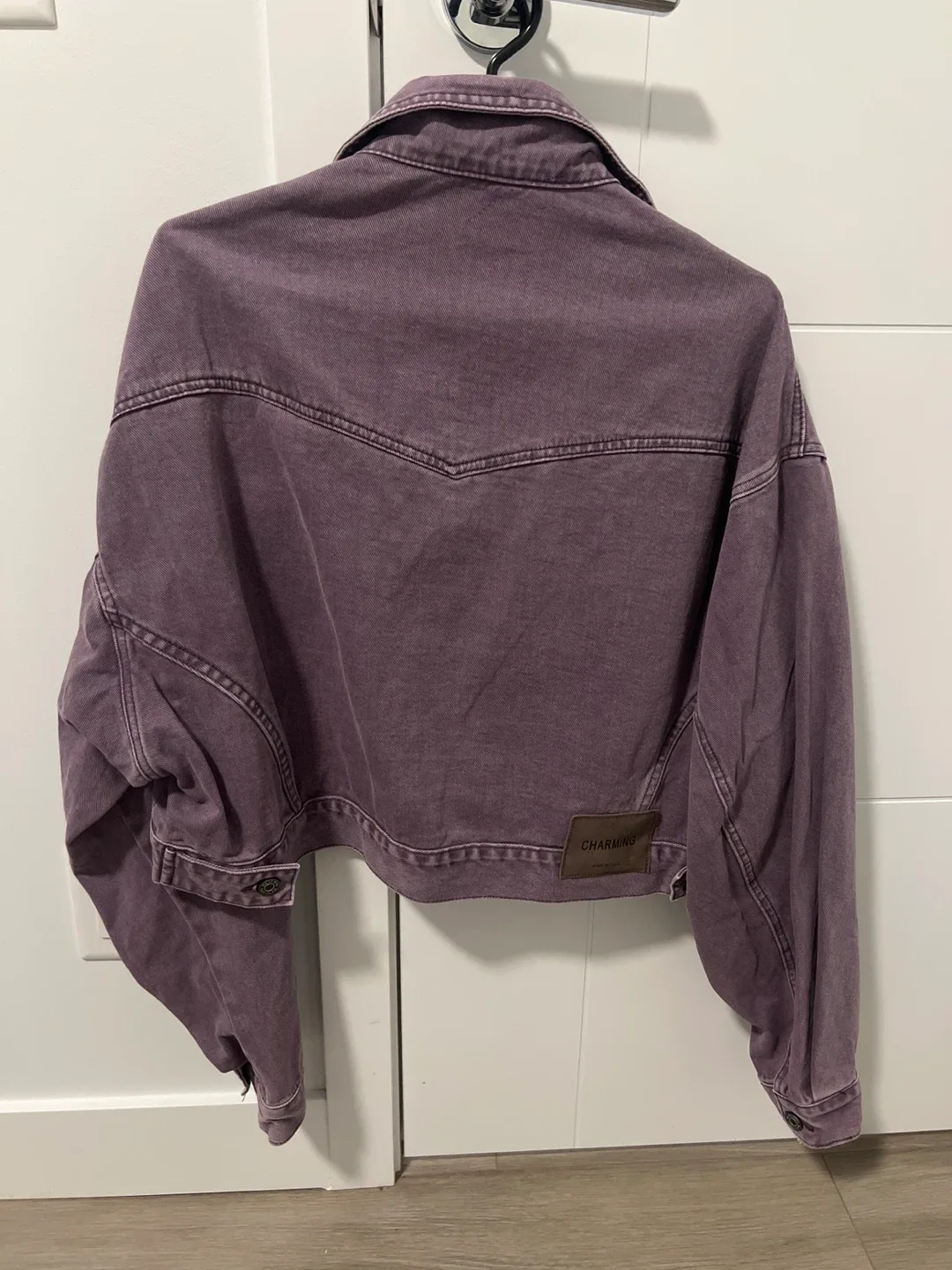 Charming purple denim jacket image indicator(3)