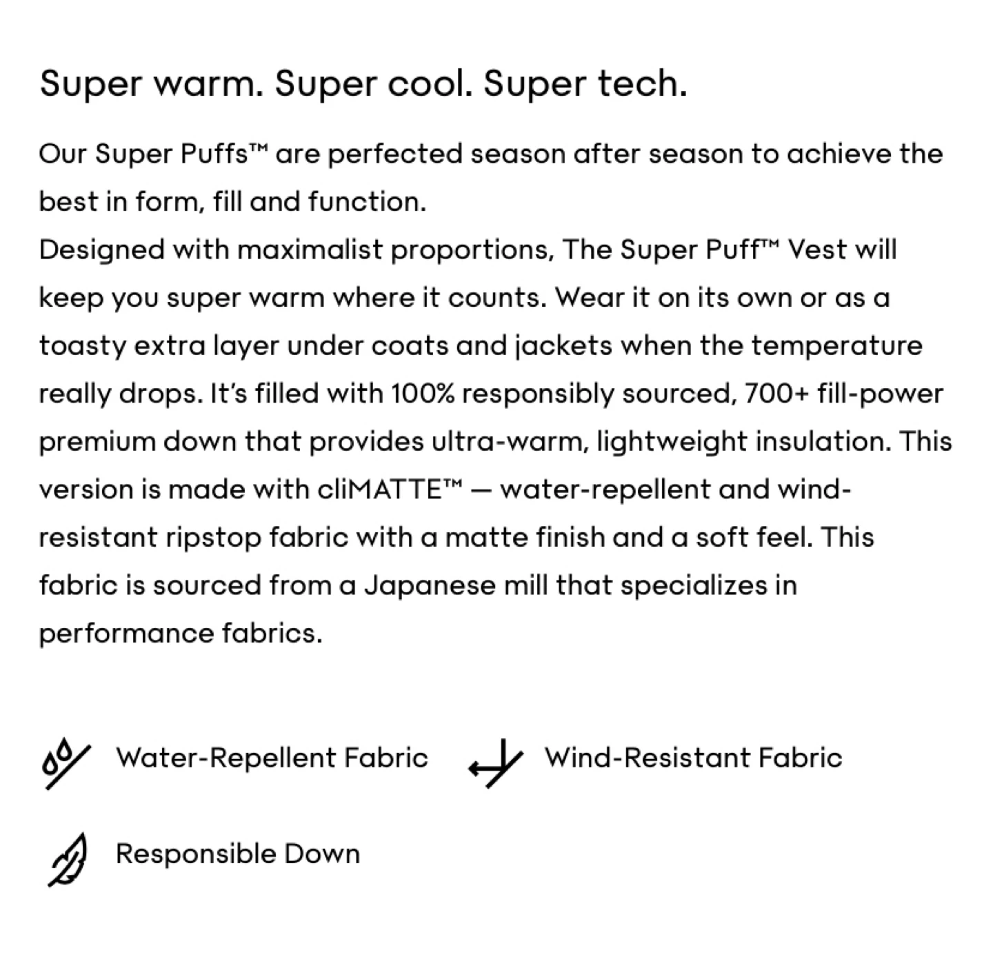 TNA Super Puff Vest - Black Size XS - photo 2