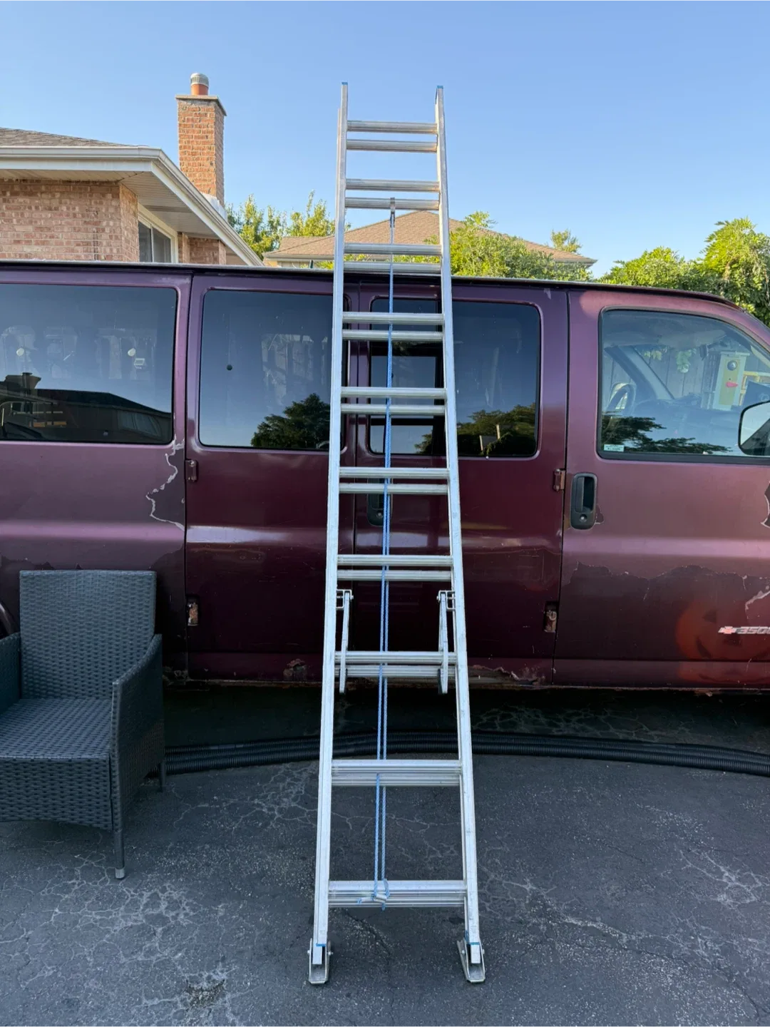 Werner 20 ft Aluminum Ladder - Type 1 - 250 lbs thumbnail