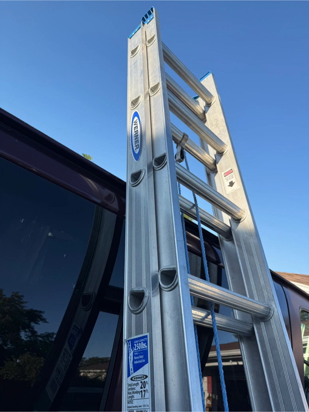 Werner 20 ft Aluminum Ladder - Type 1 - 250 lbs - photo 3