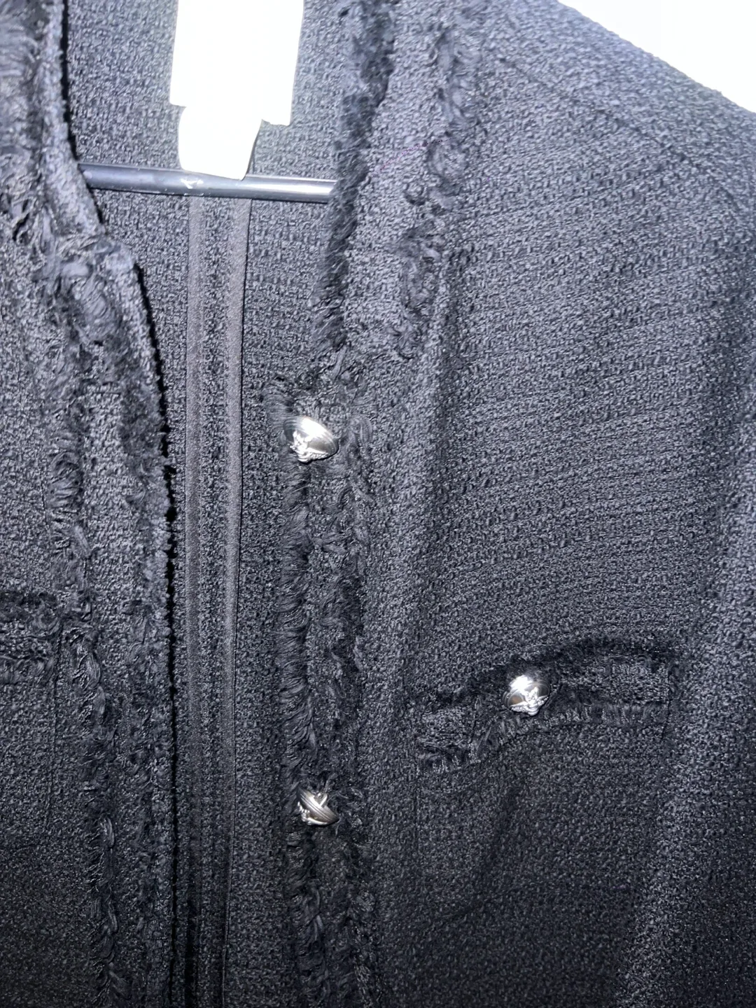 H&M Black Tweed Jacket - Size XS image indicator(4)