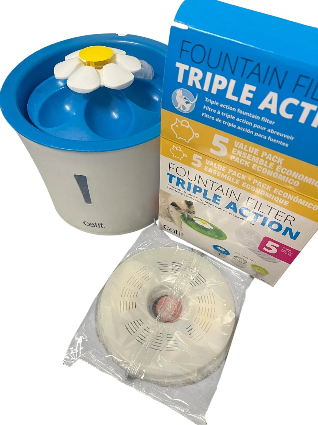 Catit Flower Fountain with Triple Action Filters thumbnail