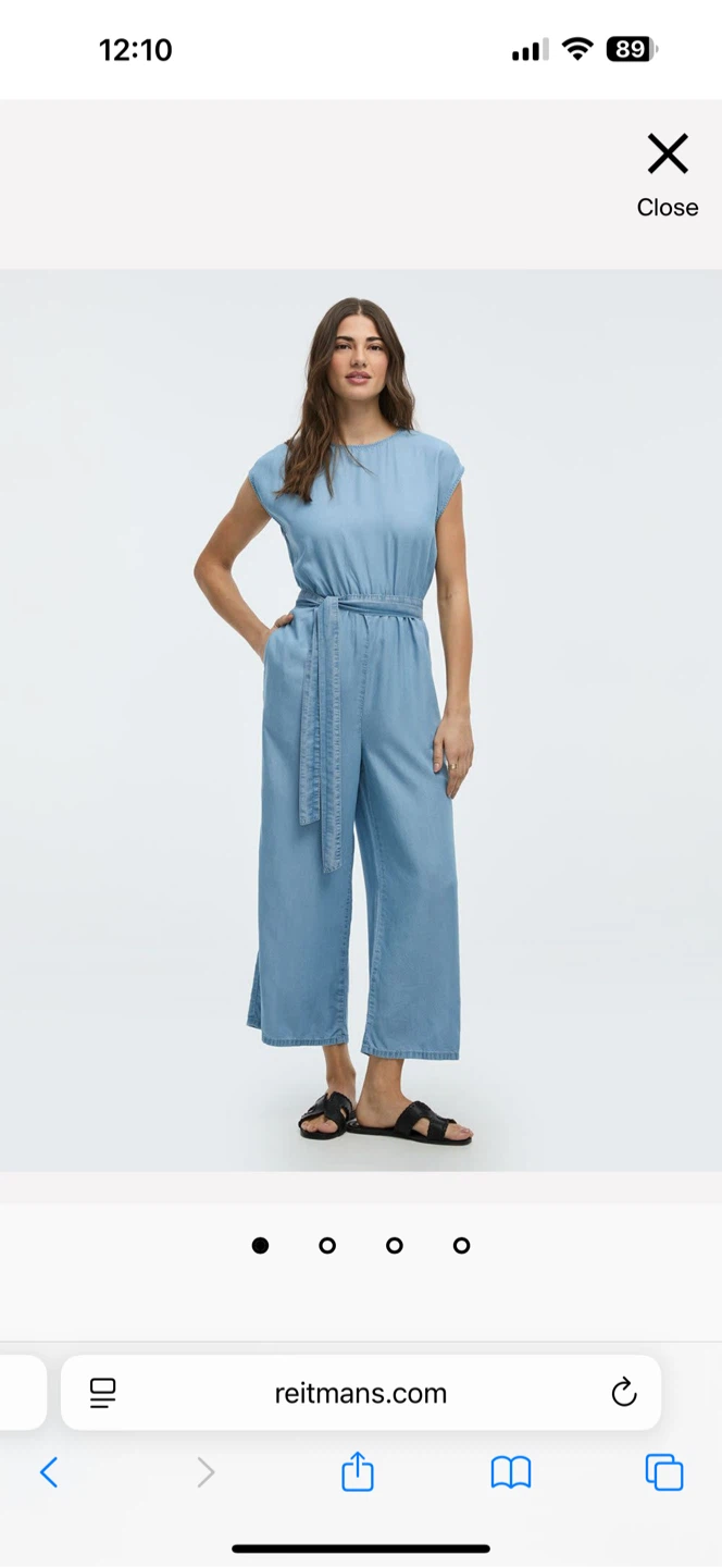 Reitmans Straight-Leg Denim Jumpsuit