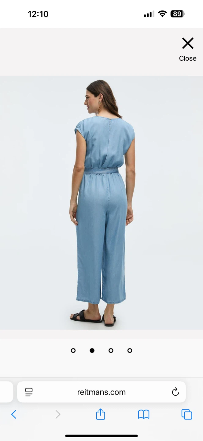 Reitmans Straight-Leg Denim Jumpsuit - photo 2