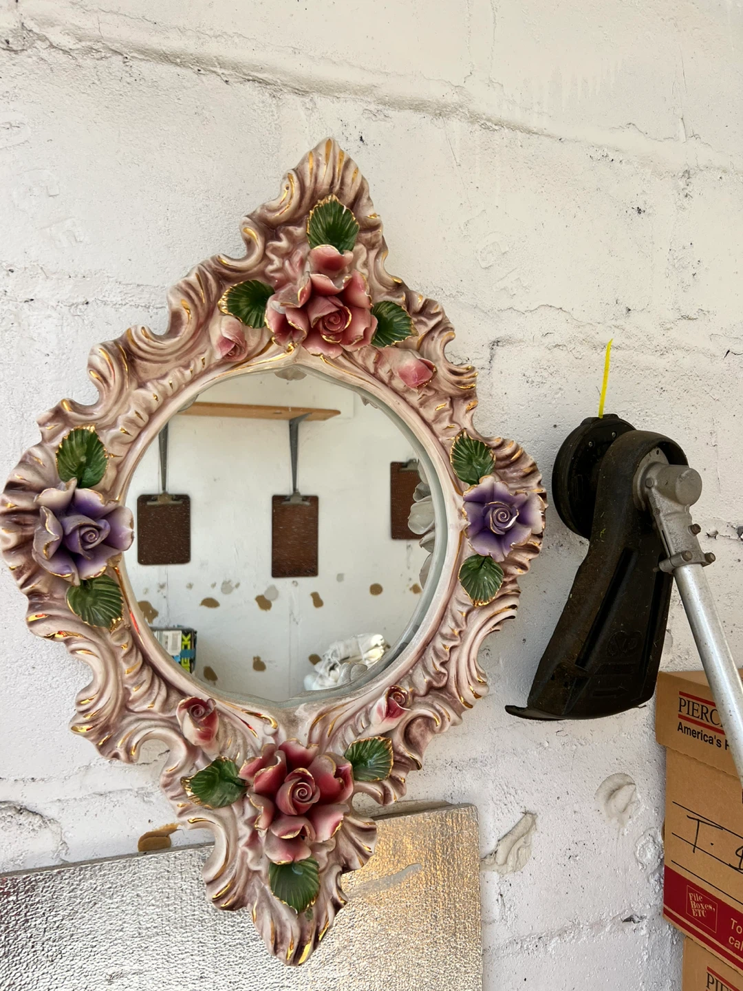 Vintage Floral Mirror