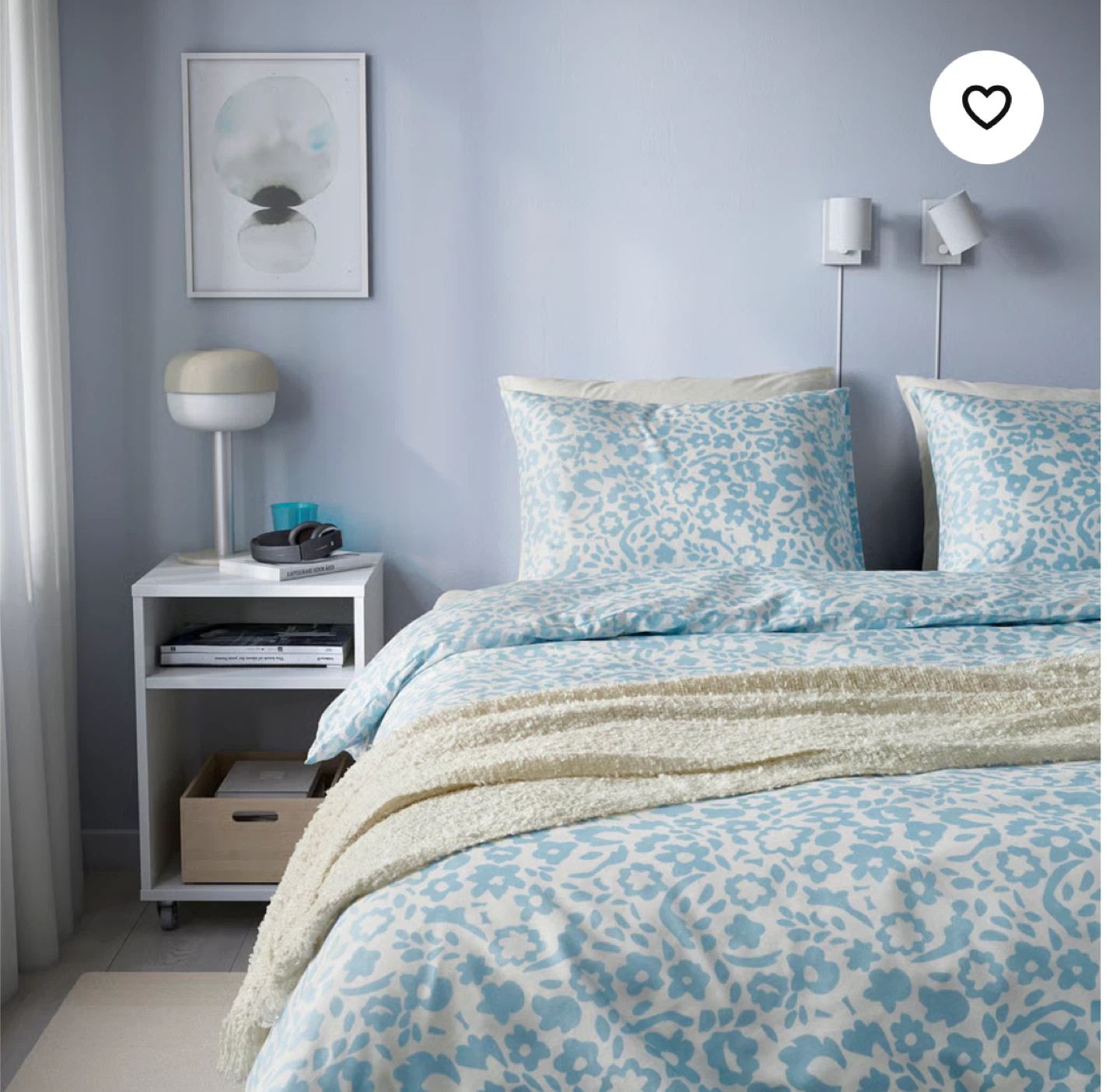 IKEA Floral Duvet Cover Set. Queen size