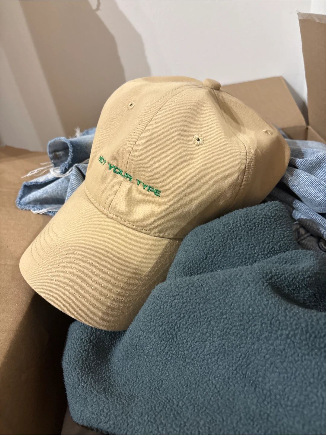 Not Your Type Beige Baseball Cap - photo 3