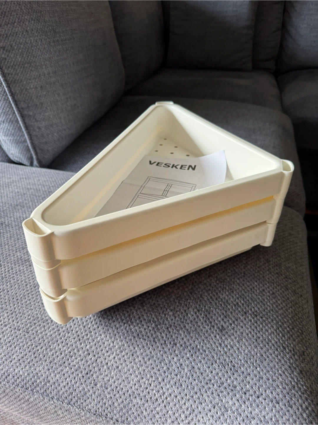 Ikea Vesken Corner Shelf Unit - White - photo 2